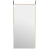 Door Mirror Gold 19.7"x39.4" Glass and Aluminum - Gold