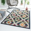 Stylish Classic Pattern Design Floral Damask High-Low Indoor Outdoor Area Rug - Multi - 5' X 8'