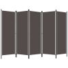 5-Panel Room Divider Anthracite 98.4"x70.9" - Anthracite