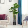 Indoor Outdoor Decorative Accessories Artificial Areca Palm Decorative Silk Tree - Green - 4 Ft