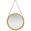 Wall Mirror with Strap 15.7" Gold - Gold