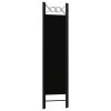 3-Panel Room Divider Black 47.2"x70.9" - Black