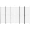 6-Panel Room Divider White 118.1"x70.9" Fabric - White