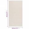 Shaggy Rug Cream White 4'x6' Polyester - Cream