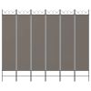 6-Panel Room Divider Anthracite 94.5"x86.6" Fabric - Anthracite