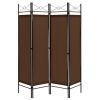 6 Feet 4-Panel Folding Freestanding Room Divider - Brown