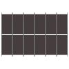 6-Panel Room Divider Brown 118.1"x78.7" Fabric - Brown