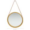 Wall Mirror with Strap 15.7" Gold - Gold