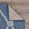 Home Decor Indoor/Outdoor Accent Rug Natural Stylish Classic Pattern Design - Navy|White - 5'3" X 7'0"