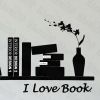 I Love Book - Hemu Large Wall Decals Stickers Appliques Home Decor 19.7 BY 27.5 Inches - HEMU-TC-2089