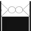 6-Panel Room Divider Black 94.5"x70.9" - Black