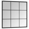 Wall Mirror Black 23.6"x23.6" Metal - Black