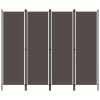 4-Panel Room Divider Anthracite 78.7"x70.9" - Anthracite