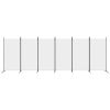 6-Panel Room Divider White 204.7"x70.9" Fabric - White