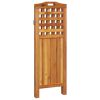 3-Panel Room Divider 47.8"x0.8"x45.3" Solid Wood Acacia - Brown