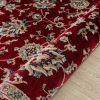 Stylish Classic Pattern Design Traditional Floral Filigree Bordered Area Rug - Red|Ivory - 2' X 3'