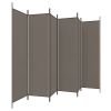 6-Panel Room Divider Anthracite 118.1"x86.6" Fabric - Anthracite