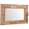 Decorative Mirror Teak 35.4"x23.6" Rectangular - Brown