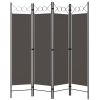 4-Panel Room Divider Anthracite 63"x70.9" - Anthracite