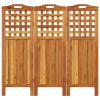 3-Panel Room Divider 47.8"x0.8"x45.3" Solid Wood Acacia - Brown