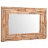 Decorative Mirror Teak 35.4"x23.6" Rectangular - Brown