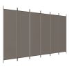 6-Panel Room Divider Anthracite 118.1"x86.6" Fabric - Anthracite