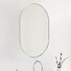 Silver 20*33IN Pill Shaped Mirror - as Pic