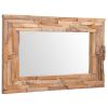 Decorative Mirror Teak 35.4"x23.6" Rectangular - Brown