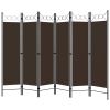 6-Panel Room Divider Brown 94.5"x70.9" - Brown