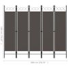 5-Panel Room Divider Anthracite 78.7"x70.9" - Anthracite