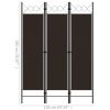 3-Panel Room Divider Brown 47.2"x70.9" - Brown