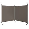 2-Panel Room Divider Anthracite 137"x70.9" Fabric - Anthracite