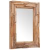 Decorative Mirror Teak 35.4"x23.6" Rectangular - Brown