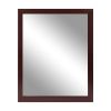 Wall Mount Mirror 11.8x15.7Inch Wood-Like Frame Rectangle Modern Hanging Mirror for Bathroom Bedroom Living Room - 30_40CM - Red