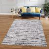 Milano Washable Manhattan Silver Woven Area Rug - as Pic