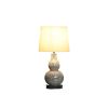 19.5" In Mirror Glass Mosaic Silver Chrome Polyresin Table Lamp - as Pic