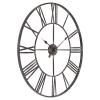 Solange Round Metal Wall Clock - 30" Gray - Aspire Home Accents