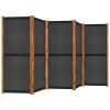 5-Panel Room Divider Black 137.8"x70.9" - Black