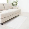 Fluffy Bedroom Rug 4' x 2.6' Anti-Skid Shaggy Area Rug Decorative Floor Carpet Mat  - Ivory