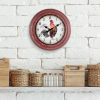 La Crosse Clock 12-inch Red Rooster Distressed Quartz Analog Wall Clock, 404-3630 - La Crosse Technology