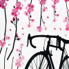 Bike & Flowers 2 - X-Large Wall Decals Stickers Appliques Home Decor - HEMU-HL-6801