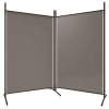 2-Panel Room Divider Anthracite 68.9"x70.9" Fabric - Anthracite