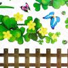 Green Fence 2 - Wall Decals Stickers Appliques Home Decor - HEMU-LB-1640