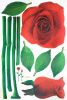 Glorious Rose 2 - X-Large Wall Decals Stickers Appliques Home Decor - HEMU-HL-6840