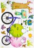 Bicycling 2 - Large Wall Decals Stickers Appliques Home Decor - HEMU-HL-5845