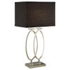 Brushed Nickel and Black Rectangular Shade Accent Lamp - as Pic