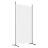 2-Panel Room Divider White 68.9"x70.9" Fabric - White