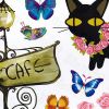 Kitty Couple - Wall Decals Stickers Appliques Home Decor - HEMU-HL-974