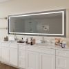 96 in. W x 36 in. H LED Large Rectangular Frameless Anti-Fog Bathroom Mirror Front & Backlit - as Pic