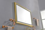 48 in. W x30 in. H Oversized Rectangular Framed LED Mirror Anti-Fog Dimmable Wall Mount Bathroom Vanity Mirror - as Pic